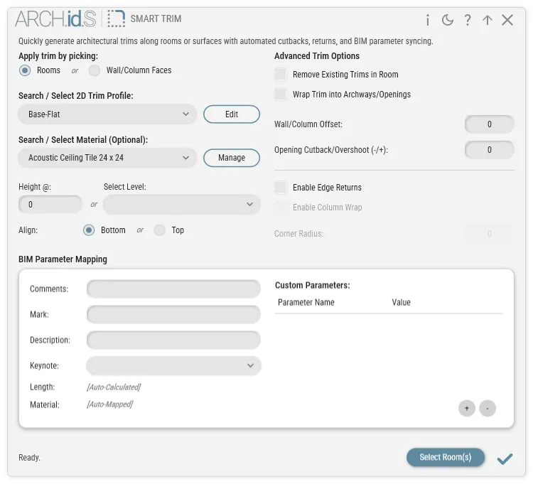 Smart Trim UI