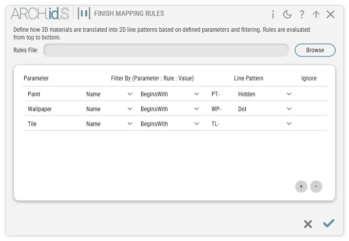 Finish Mapping Rules